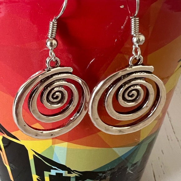 Silver Swirl Earrings - Picture 4 of 9